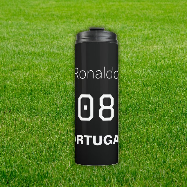 Customized Striker Varsity Name Number Soccer Thermal Tumbler (Creator Uploaded)