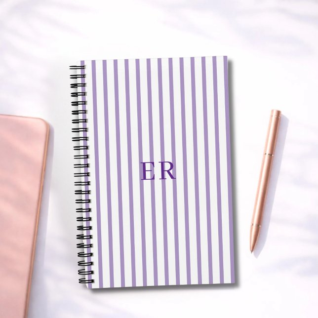 Customized Striped Personal Diary Gratitude Writer Notebook (Creator Uploaded)