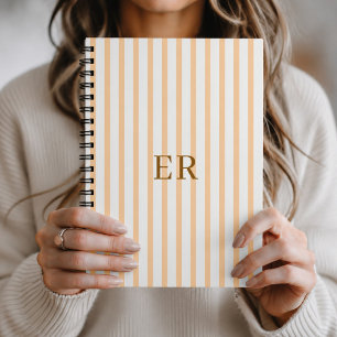 Customized Striped Personal Diary Gratitude Writer Notebook