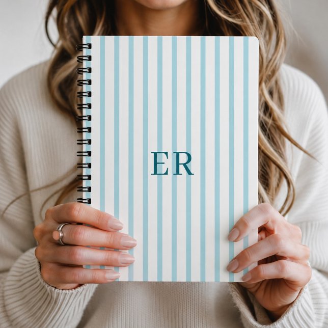 Customized Striped Personal Diary Gratitude Writer Notebook (Creator Uploaded)