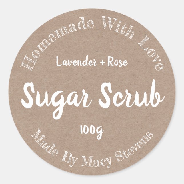 Customized Sugar Scrub Label (Front)