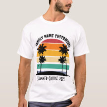Customized SummerT-shirt Summer Sunset Beach Palm