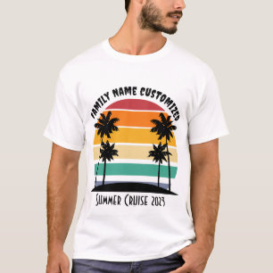Customized SummerT-shirt Summer Sunset Beach Palm T-Shirt
