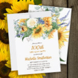 Customized Sunflowers Eucalyptus 18th Birthday Postcard<br><div class="desc">Beautiful yellow sunflowers and green leaves customized 18th birthday party invitation for women.  You can change the text on this card for a birthday party for any age you are celebrating.</div>