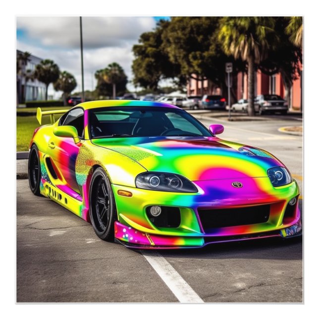 Customized Supercars:Bold colours and modification Photo Print (Front)