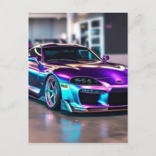 Customized Supercars:Bold colours and modification Postcard