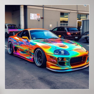 Customized Supercars:Bold colours and modification Poster