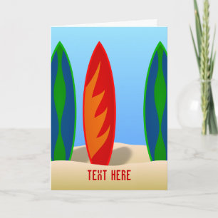 Customized Surfing Greeting Cards