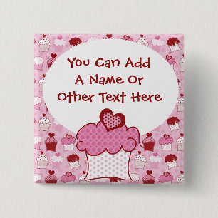 Customized Sweet Cupcake Button