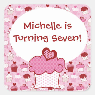 Customized Sweet Cupcake Stickers