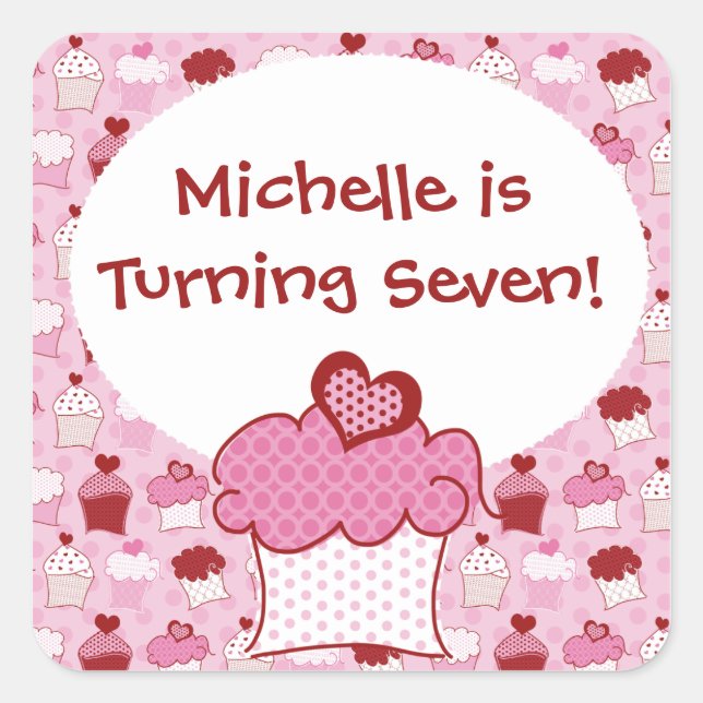 Customized Sweet Cupcake Stickers (Front)