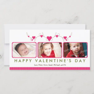 Customized Sweet Valentine's Day 3-Photo Card: 2 Holiday Card