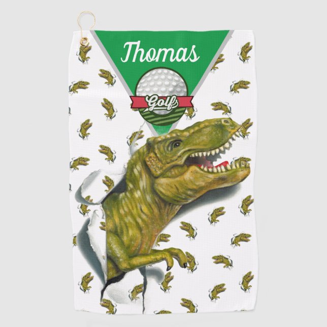 Customized T-Rex  Golf Towel (Front)