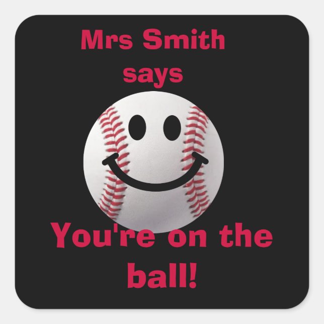 Customized Teacher stickers -  on the ball (Front)