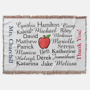 Customized Teacher Thank You Throw Blanket