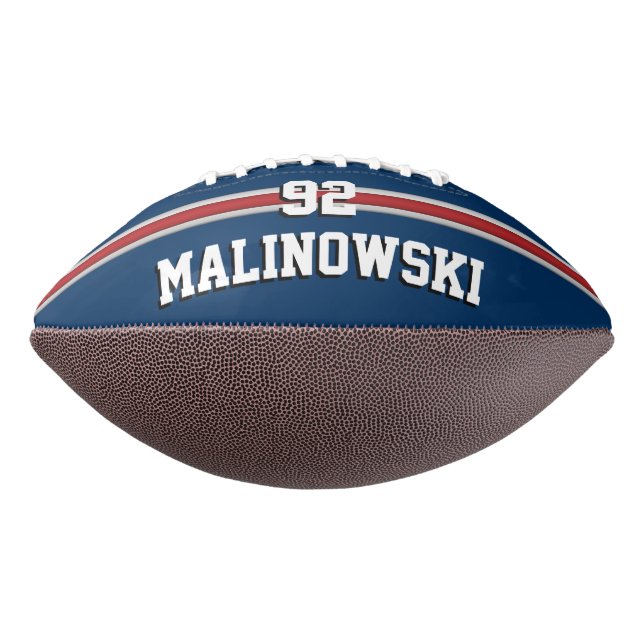 Customized Team Colours with Your Name & Number Football (Rotated 270)