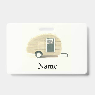 Customized teardrop Vintage camper Badge