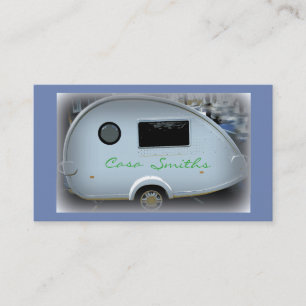 Customized teardrop Vintage camper Business Card