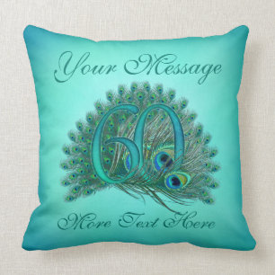 Customized text elegant 60th Birthday 60 Pillows