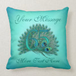 Customized text elegant 65th Birthday 65 Pillow<br><div class="desc">Customized text elegant 65th Birthday 65 Pillow</div>