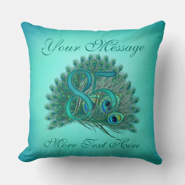 Customized text elegant 85th Birthday 85 Pillows (Front)