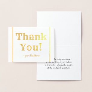 Customized "Thank You!" Card