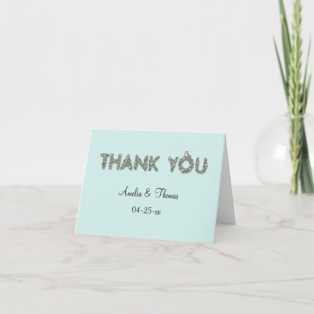 Customized Thank You Floral Cards (Front)