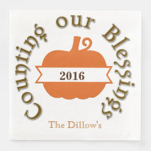 Customized Thanksgiving Dinner Napkins