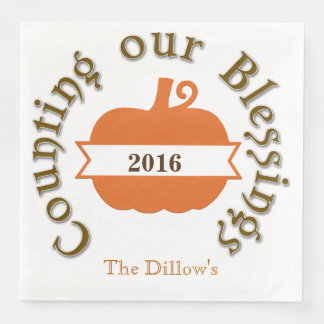 Customized Thanksgiving Dinner Napkins