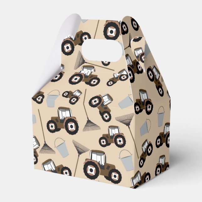 Customized Tractor Truck Pattern Farm Equipment Favor Box (Front Side)