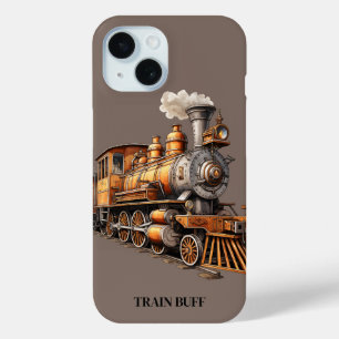 Customized Train Engine Vintage Railroad Any Colou iPhone 15 Case