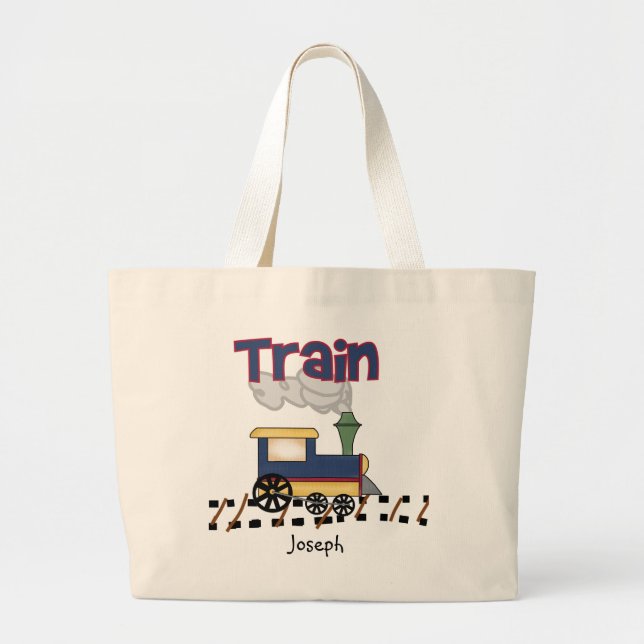Customized Train on Track  Tote Bag (Front)