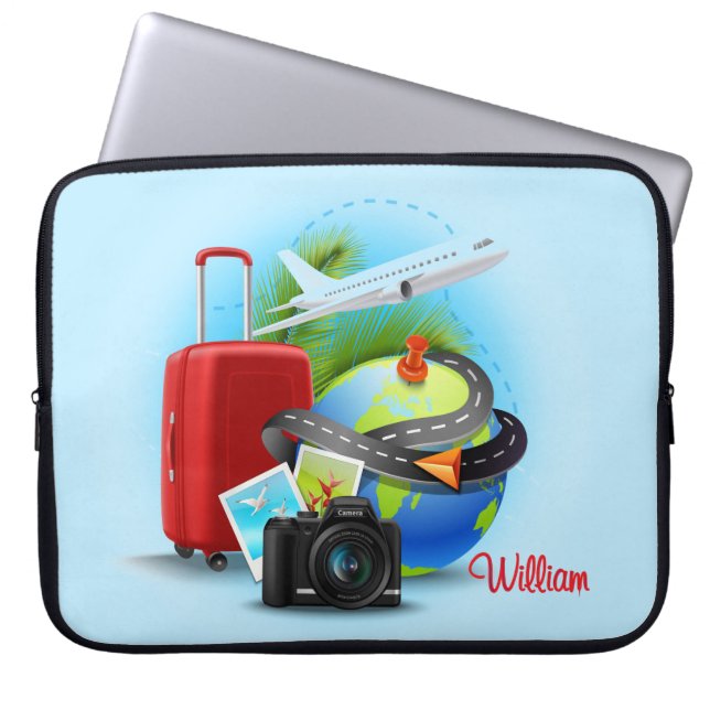 Customized Traveller  Laptop Sleeve (Front)