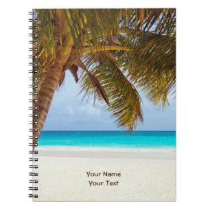 Customized Tropical Chilling Beach Scene Notebook