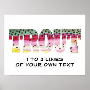 Customized Trout Fishing Poster