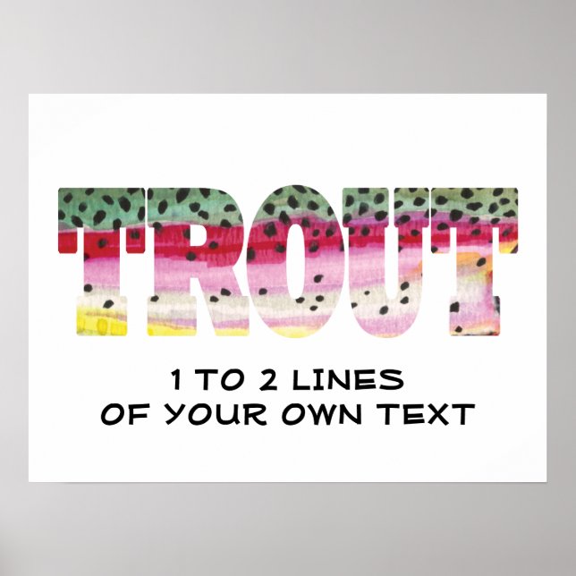 Customized Trout Fishing Poster (Front)