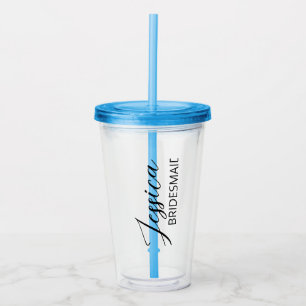 Customized Tumbler/ Bridesmaid Gift/ Iced Coffee Acrylic Tumbler
