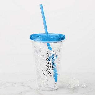 Customized Tumbler/ Bridesmaid Gift/ Iced Coffee Acrylic Tumbler