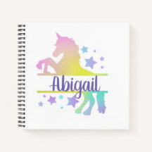 Customized Unicorn Notebook