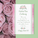 Customized, Unique Sweet 16 birthday card<br><div class="desc">Custom card for a special birthday</div>