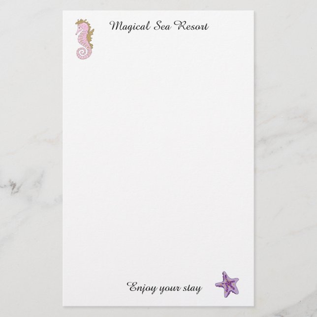 Customized Vacation Letter Head Stationary Stationery (Front)