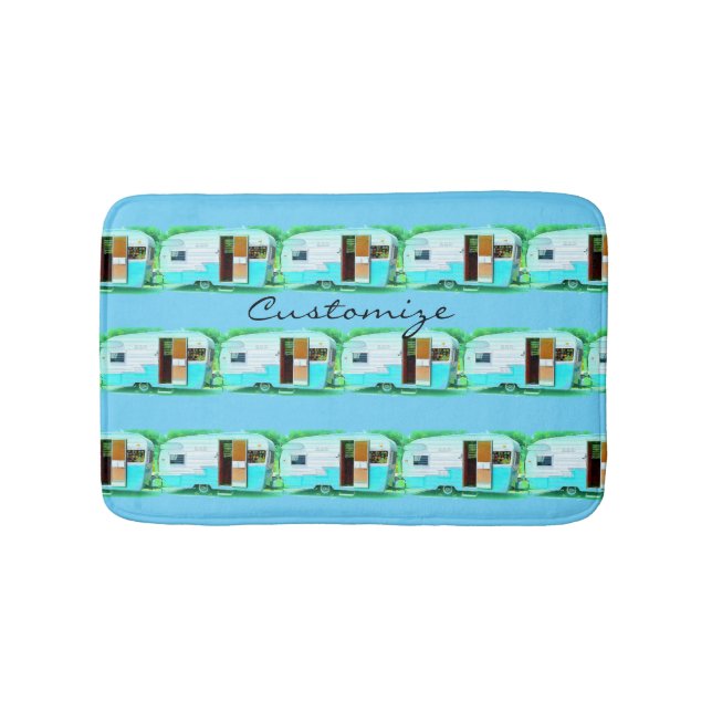 Customized  Vintage caravan camper Thunder_Cove Bath Mat (Front)