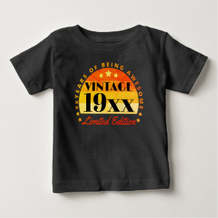Customized Vintage Limited Edition Birthday Baby T-Shirt