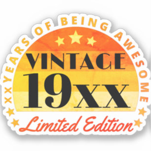 Customized Vintage Limited Edition Birthday Square
