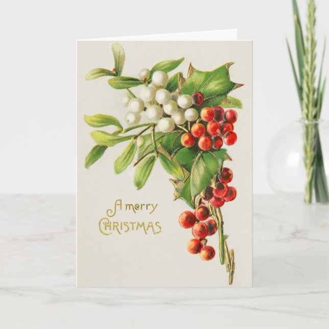 Customized Vintage Retro Christmas Greeting Card (Front)