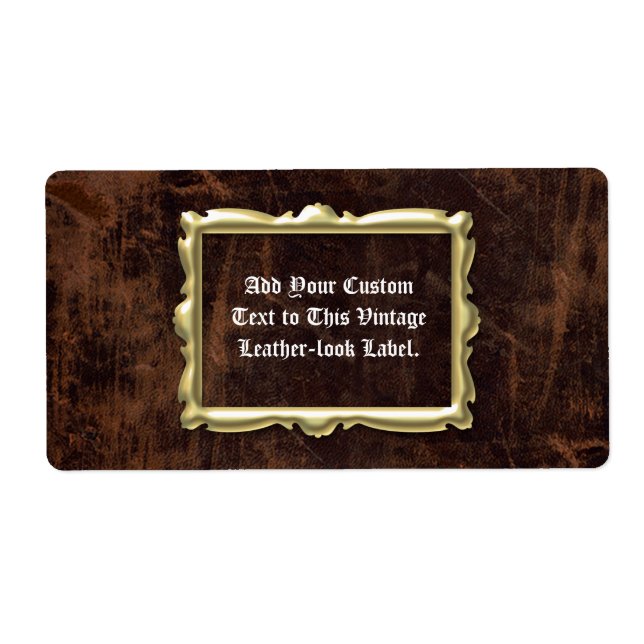 Customized VintageLeather look Label (Front)