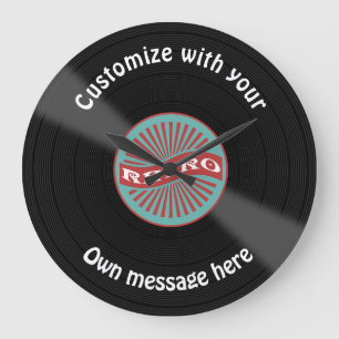 Customized Vinyl Record Large Clock