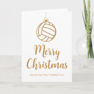 Customized Volleyball Ornament Merry Christmas Holiday Card