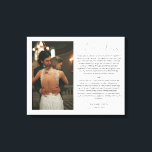 Customized Wedding Anniversary Photo & Vows Canvas Print<br><div class="desc">Modern and elegant design printed Customized Wedding Anniversary Photo & Vows Canvas Print that can be customized with your text. Please click the "Customize it" button and use our design tool to modify this template. Check out the Graphic Art Design store for other products that match this design!</div>