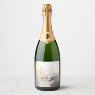 Customized Wedding Bottles Sparkling Wine Label